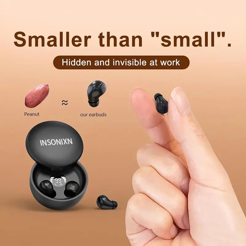 SK26 Sleep Earbuds for Sleeping Invisible Headset,Wireless Bluetooth Earphone,Smallest Tiny Earbuds Hidden Headphones Small Ears Sleep Buds(Black) - color: Black