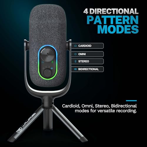 JLab JBuds Talk, USB Microphone, Cardioid Omni Stereo Bi-Directional, White - color: Black