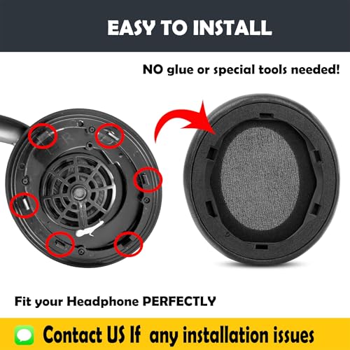 Earpads and Headband Replacement Compatible with Anker Soundcore Life Q30 / Q35 Bluetooth Headphones Ear Pads with Softer Protein Leather/Memory Foam