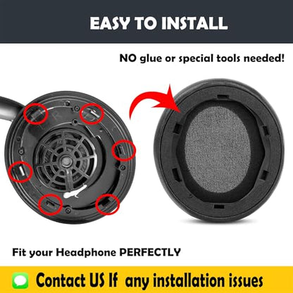 Earpads and Headband Replacement Compatible with Anker Soundcore Life Q30 / Q35 Bluetooth Headphones Ear Pads with Softer Protein Leather/Memory Foam