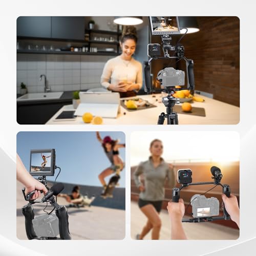 NEEWER Microphone Holder with Cold Shoe Adapter, Noise Reducing Shock Absorbing Mic Mount Accessories with Built in Silicone Pads, for Mics of 0.7" to 1" (19 to 25mm) in Diameter, MH3