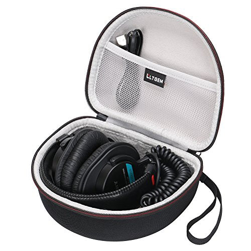Case for Sony MDR7506 Professional Large Diaphragm Headphone Gray | Hard Carrying Travel Case for Sony MDR7506 Professional Large Diaphragm Headphone - color: 1.Black+Grey