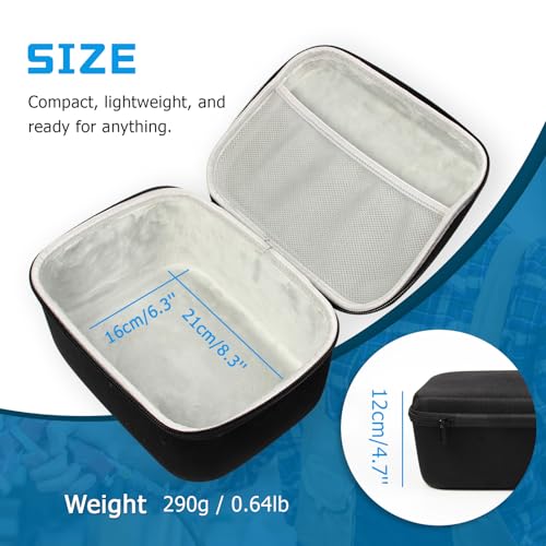 Hard EVA Protective Carrying Case Compatible with 3M 6200 Half Face Mask | Extra Deep 8.3" x 6.3" x 4.7" , Compatible with 3M 6200, 6300, 6500, 7502 Half Face Respirator Mask, Storage Box for Cameras