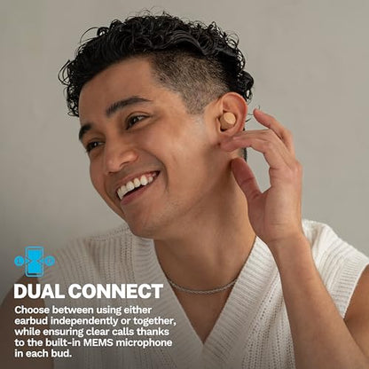 JLab, Go Air Pop+ Tones, True Wireless Earbuds, Bluetooth, IPX4, Dual Connect, 728 N | Wireless Earbuds with Charging Box, Bluetooth Headphones with Microphone, Dual Connect, App - color: E-728 N, style: Tones+