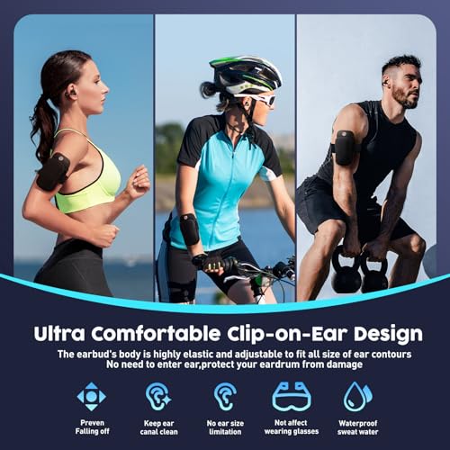 Ultra Open Ear Earbuds Bluetooth 5.3 + Armband Phone Holder