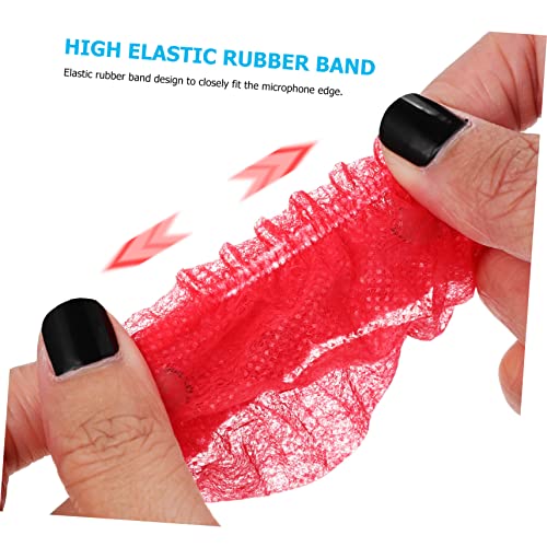 BESPORTBLE 100Pcs Disposable Non Woven Microphone Covers for Ktv Events Odor Windproof Mic Shield Protection Breathable Portable Design for Clean Singing