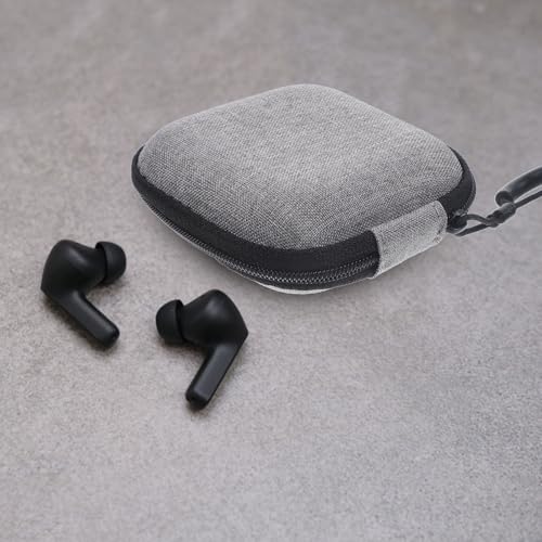 OUNONA Portable Earbuds Case Travel Cable Organizer with Hard Eva Shell and Oxford Cloth Material, Convenient to Carry and Easy to Open, for Earphones and Small Items During Travel