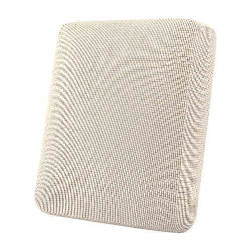 Flamingo P Super Stretch Couch Cushion Cover 1 Pack Individual Seat Slipcover with Elastic Bottom, Machine Washable Furniture Protector (1 Seat Cushion Cover, Biscotti Beige) - color: Biscotti Beige, size: 1 Seat Cushion Cover