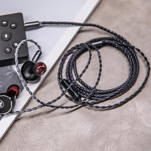 Linsoul Tripowin Grace Silver-Plated OFC in Ear Earphone Cable w/Mic | 1.25m Length, 3.5mm Audio Plug for Audiophile Replacement Cable, Recessed 2Pin - style: Recessed 2Pin