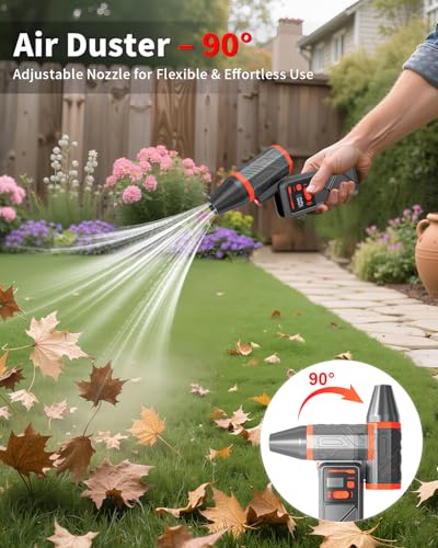 Compressed Air Duster Electric, 150,000 RPM, Cordless Keyboard Cleaner