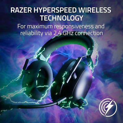 Razer BlackShark V2 Pro Wireless PlayStation Gaming Headset, White | 50mm Drivers, Super Wideband Mic, Noise Isolating Earcups, For PS5, Switch 2, PC, Mac, Bluetooth, USB, 70hr Battery - color: White, style: PlayStation