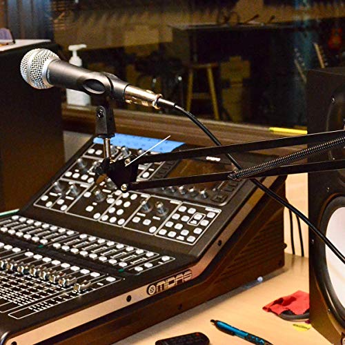 ChromaCast Pro Series 28" Scissors Arm Adjustable Microphone Desk Stand with Boom Suspension, Includes Mic Clip (CC-SDMIC-STAND-28)