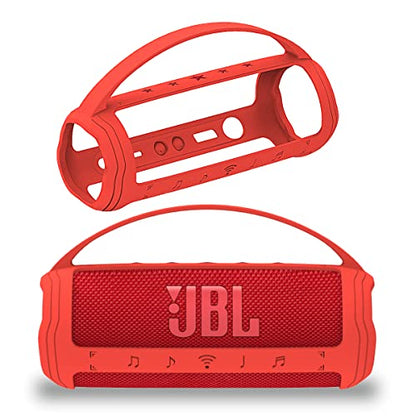 JCHPINE Silicone Cover Case for JBL Flip 6 Portable Bluetooth Speaker - color: Red Cover