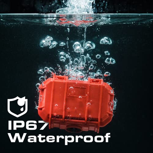Seahorse 52 Portable Waterproof Dry Box Hard Protective Micro Case - Mil Spec/USA Made / IP67 Waterproof/Lockable - for Earbuds, PLB, IEM, Small Medical Devices, Stash Box (Clear) - color: Clear