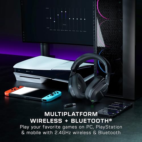 Turtle Beach Stealth 600 Wireless Multiplatform Gaming Headset for PC, PS5 | PS4, PlayStation, Mobile, Bluetooth, 50mm Drivers, 80-Hr Battery, Noise-Cancelling Flip-to-Mute Mic, Waves 3D Audio, Black