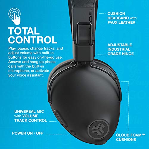 JLab, Studio Pro, Wireless Over Ear Headphones, Bluetooth 5, EQ3 Sound, Foldable, Black