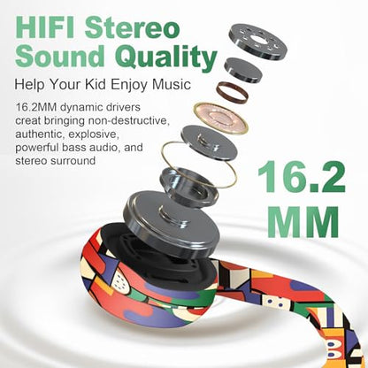 Mehomeli Kids Headphones, Bluetooth 5.2 Air Conduction Open Ear Headphones | 85dB Volume Limiting, Stereo Sound with Mic, IPX5 Waterproof, 20H Playtime, Perfect for School and Outdoor, Yellow - color: Yellow