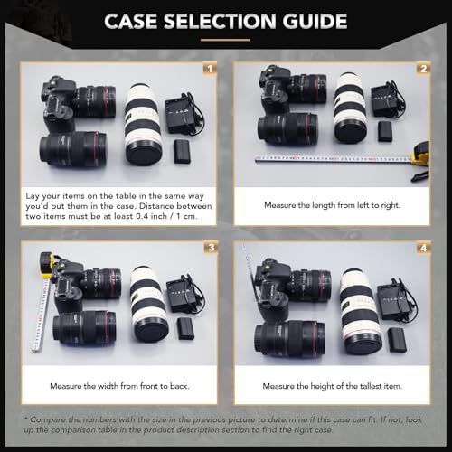 Lykus HC-5120 Hard Case with Wheels and Foam, Inner Size 18.98*10.24*6.3in | IP67 Waterproof, Pluckable Foam, Suitable for Cameras, Lenses, Electronic Equipment and More - size: HC-5120: 21.85x13.78x9.06 inch