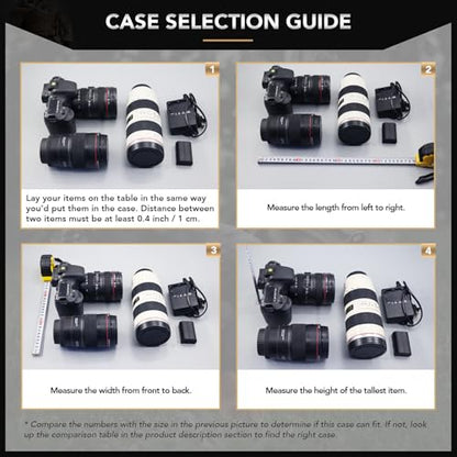 Lykus HC-5120 Hard Case with Wheels and Foam, Inner Size 18.98*10.24*6.3in | IP67 Waterproof, Pluckable Foam, Suitable for Cameras, Lenses, Electronic Equipment and More - size: HC-5120: 21.85x13.78x9.06 inch