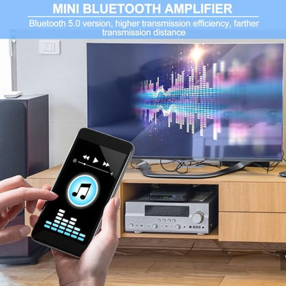 Mini Amplifier Board Bluetooth Amplifier 2.0 2X100W 5V-24V Audio Power Amplifier Module for Store Home Theater Speakers (ZK-1002L)