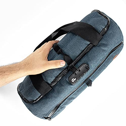 Skunk Duffle bag Medium 16"- Smell Proof - With combo lock (Gray, 16"x7.5") - color: Gray
