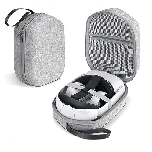 VR Glasses Storage Bag Hard EVA Carrying Case for VR Gaming Glasses, Impact Proof Anti Scratch VR Headset Travel Case for Quest 2 VR Accessories 11*7.9*4.7 In VR Glasse Storage Bag