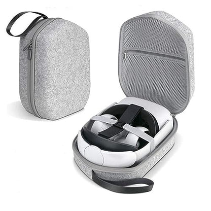 VR Glasses Storage Bag Hard EVA Carrying Case for VR Gaming Glasses, Impact Proof Anti Scratch VR Headset Travel Case for Quest 2 VR Accessories 11*7.9*4.7 In VR Glasse Storage Bag