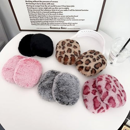 Fluffy Plush Case for AirPods Max Headphones, Cute Furry Fur Ear Cups Skin Soft Slicone Protective Cover for AirPods Max(Black) - color: Black