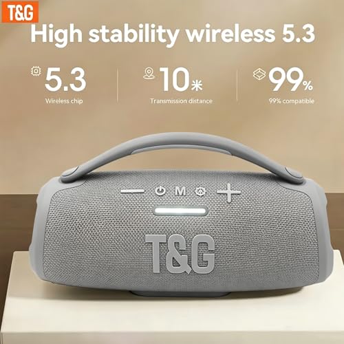 T&G TG Bluetooth Ourdoor Speaker with Bass, 60W Loud Boombox - color: CAMOUFLAGE