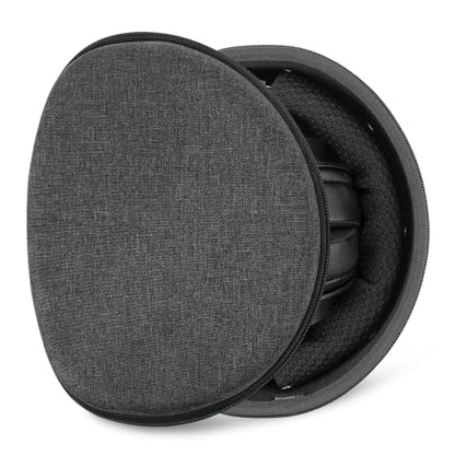Geekria Shield Headphones Case Compatible with Audio-Technica ATH-M50X/M30X, ULTRASONE Signature Fusion Open Back, Replacement Hard Shell Travel Carrying Bag with Cable Storage (Dark Grey)