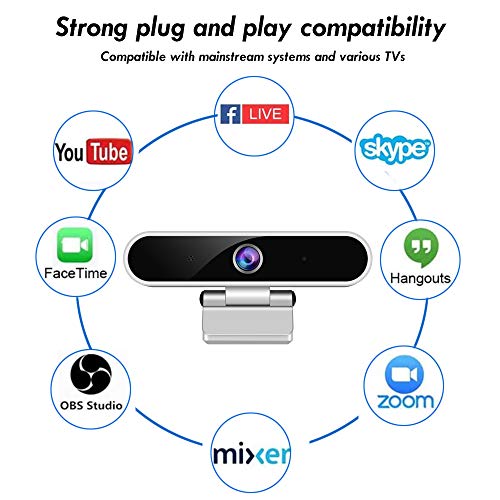 Webcam with Microphone,Camera for Computer Desktop 1080P HD Webcam,Plug and Play USB Webcam for Laptop Flexible Rotatable Clip and Tripod,Privacy Cover for Video Calling Recording Conferencing