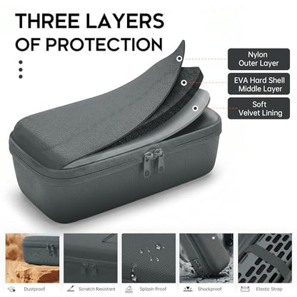 Hard Travel Case Compatible with Turtlebox Ranger Outdoor Portable Bluetooth 5.4 Speaker, Hard Carrying Case with Handle, Shockproof Protective Speaker Storage Bag (Only Case) (gray) - color: gray