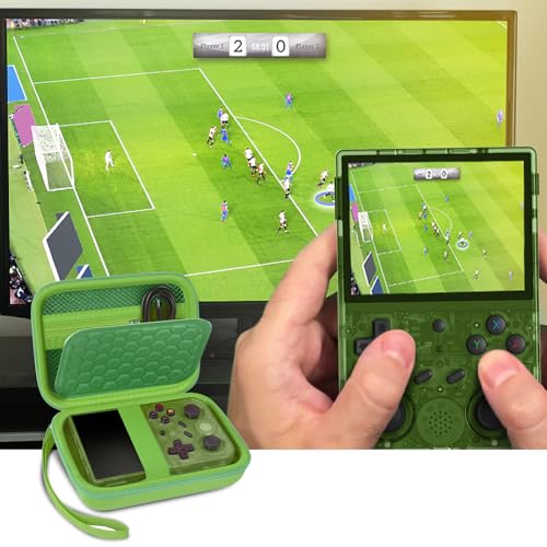 PAIYULE Travel Carrying Case for R36S RG353V RG353VS Handheld Game Console - color: Green, style: For R36s