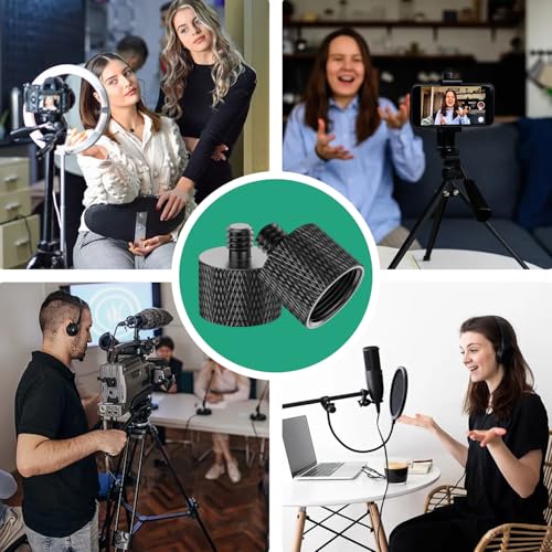 Mic Stand Adapter 5/8 female to 1/4 male Screw Adapter Mic Thread Screw for Microphone Stand Mic Mount 8 Piece by Rigych - color: 5/8 - 1/4