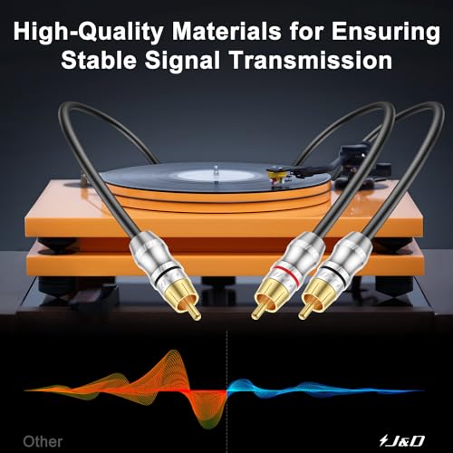 J&D RCA Cable, 1 RCA Male to 2 RCA Male Y-Splitter Digital Stereo Audio Cable Subwoofer Cord for Subwoofer, Home Theater, 6 Feet - size: 6 Feet