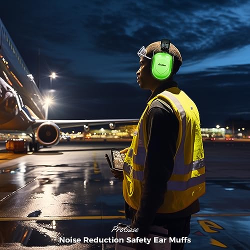 ProCase NRR 28dB Noise Reduction Ear Muffs, Foldable Adjustable Noise Cancelling Headphones - color: 1 - Luminous