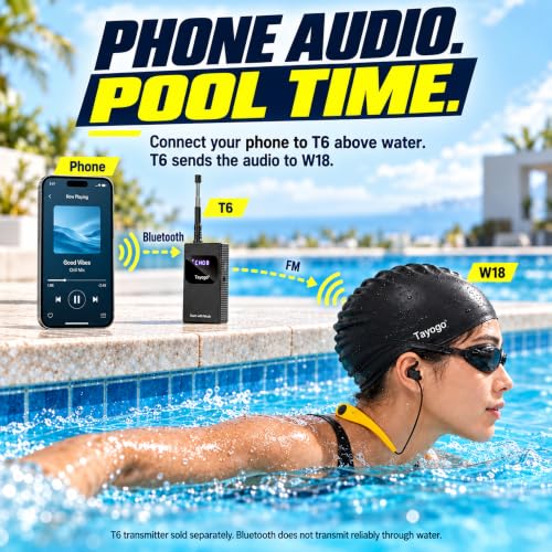 Tayogo 4-in-1 Waterproof MP3 Player for Swimming with Bluetooth and FM - color: yellow