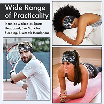 LC-dolida Sleep Headphones Bluetooth 5.4, Headband Earphones Wireless, Sleep Mask for Sleeping, Sports, Gifts, Workout, Jogging, Yoga,Insomnia, Air Travel, Meditation - color: Ink Painting