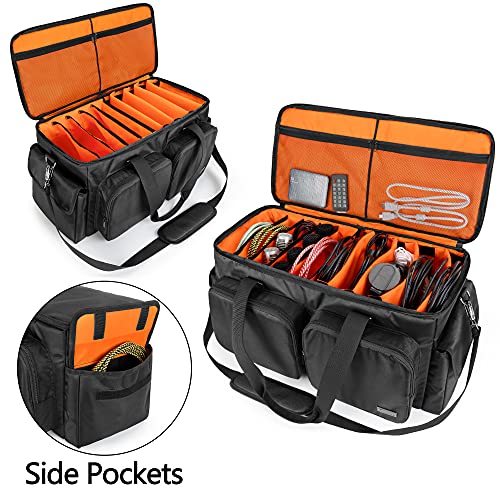 Trunab DJ Cable File Bag with Detachable Padded Bottom and Dividers | Travel Gig Bag for Professional DJ Gear, Musical Instrument and Accessories