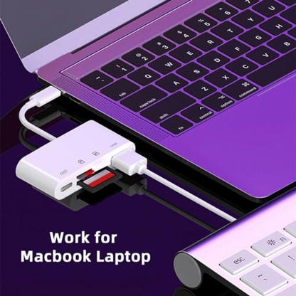 Chenyang 4 in 1 USB C to USB 2.0 TF Micro SD SDXC SDHC Card Reader Adapter 480Mbps Compatible with PD 27W for Laptop Tablet Phone - style: SD/TF 4-in-1
