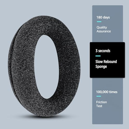 Fabric Comfort Replacement Ear Pads for Bose QuietComfort 35 / QC35 – Fits QC25 QC45 QC15 QC2 AE2 AE2i AE2w SoundLink & SoundTrue (S2 Style) - color: Black & Black & Grey