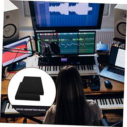 HEMOTON 2sets High-density Speaker Isolation Pads Shockproof Cushion for Monitors and Subwoofers Reduces Vibrations for Home and Studio Use