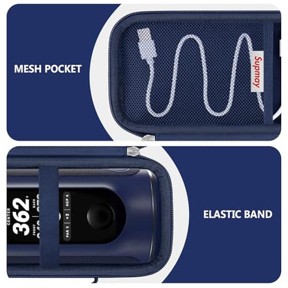 Carrying Case for Blue Tees Golf Player+, Player Pro GPS Speaker | GPS Speaker Player Protection Case with Mesh Pocket,Shoulder Strap, Shockproof, Scratch Resistant, Waterproof, Blue - color: Blue 1