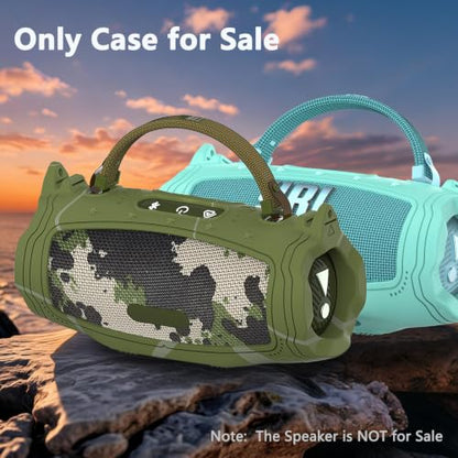 Silicone Cover Case for JBL Charge 6 Portable Bluetooth Speaker - color: Teal