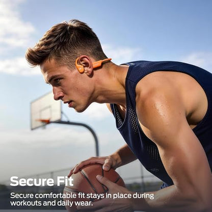 Monster Open Ear BC300 Sport Headphones, Wireless Bone Conduction Headphones Bluetooth 6.0, IPX8 Waterproof, 32GB Built-in Memory, 10-Hour Battery Life for Running, Cycling, Outdoor Sports