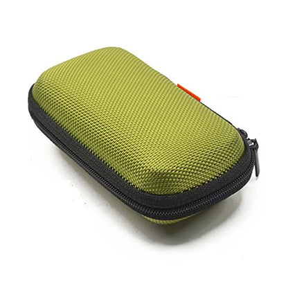 Green Rectangle Small EVA Case, Lightweight Hard Shell Zipper Pouch | Mesh Inner Pocket, Universal Bag for Wired/Bluetooth Headset, Charger, Change Purse, USB Cable - color: Green