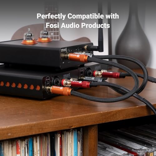 Fosi Audio 2RCA to 2RCA Cable 0.9Ft, Gold-Plated 2 RCA Male to 2 RCA Male Stereo Audio Cable for Home Theater Systems/Amplifier/Preamplifier/Active Speakers(0.3m/0.9Ft)