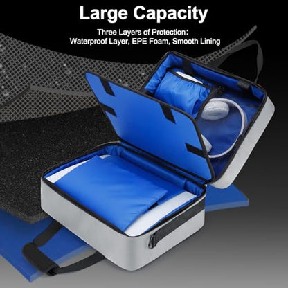 GDNasist Carrying Case Compatible with PS5/PS5 Pro/PS5 Slim, Grey - color: Grey