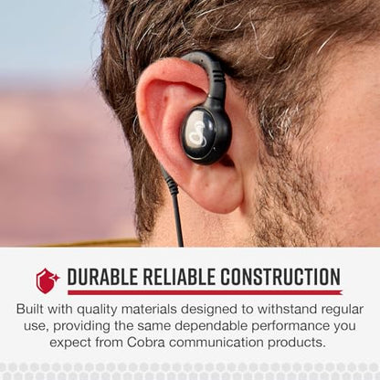 Cobra 2.5mm C-Style Around the Ear Headset | Comfortable Hook Design with Secure Fit Earpiece for Cobra Two-Way Radios - style: Around-the-Ear Headset