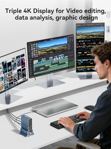 ACASIS USB C Docking Station Dual Monitor,15-in-1 Laptop Docking Station with 2*HDMI+DP,+ 2*USB3.1-10G+3*USB-A-5G+SD/TF+3.5MM Audio&MIC+Gigabit Ethernet, for Windows/Dell/HP/Lenovo